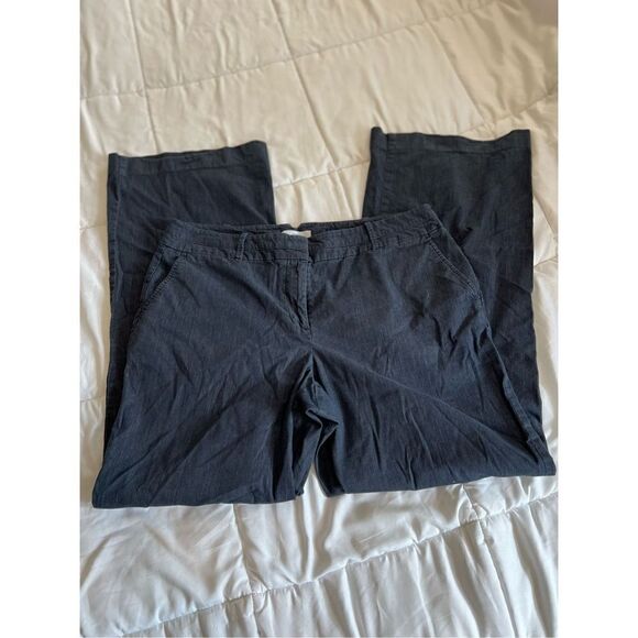 Ann Taylor Loft Navy Blue Trouser Pants size 10 adjustable waist - Picture 2 of 10